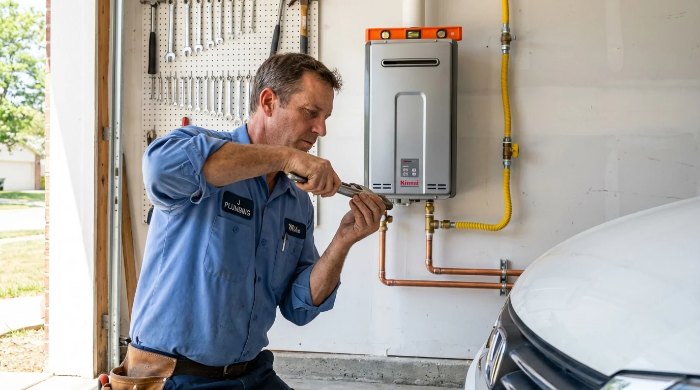 Tankless water heater installation by a Johns Plumbing LLC plumber in Maricao